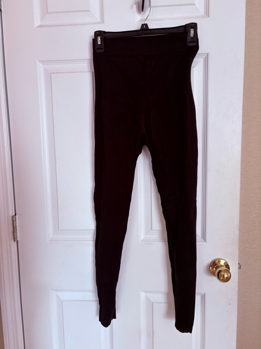Maternity Leggings Small Black Over Belly Stretch Comfort Seamless
